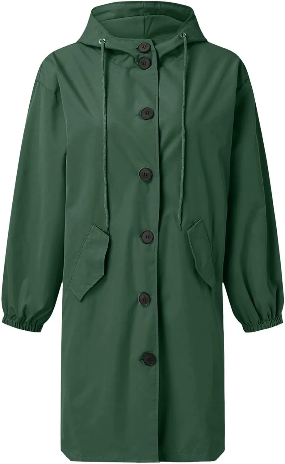 Women's Pea Coat Double Breasted A Line Long Trench Coat Winter Dress Coat with Pockets