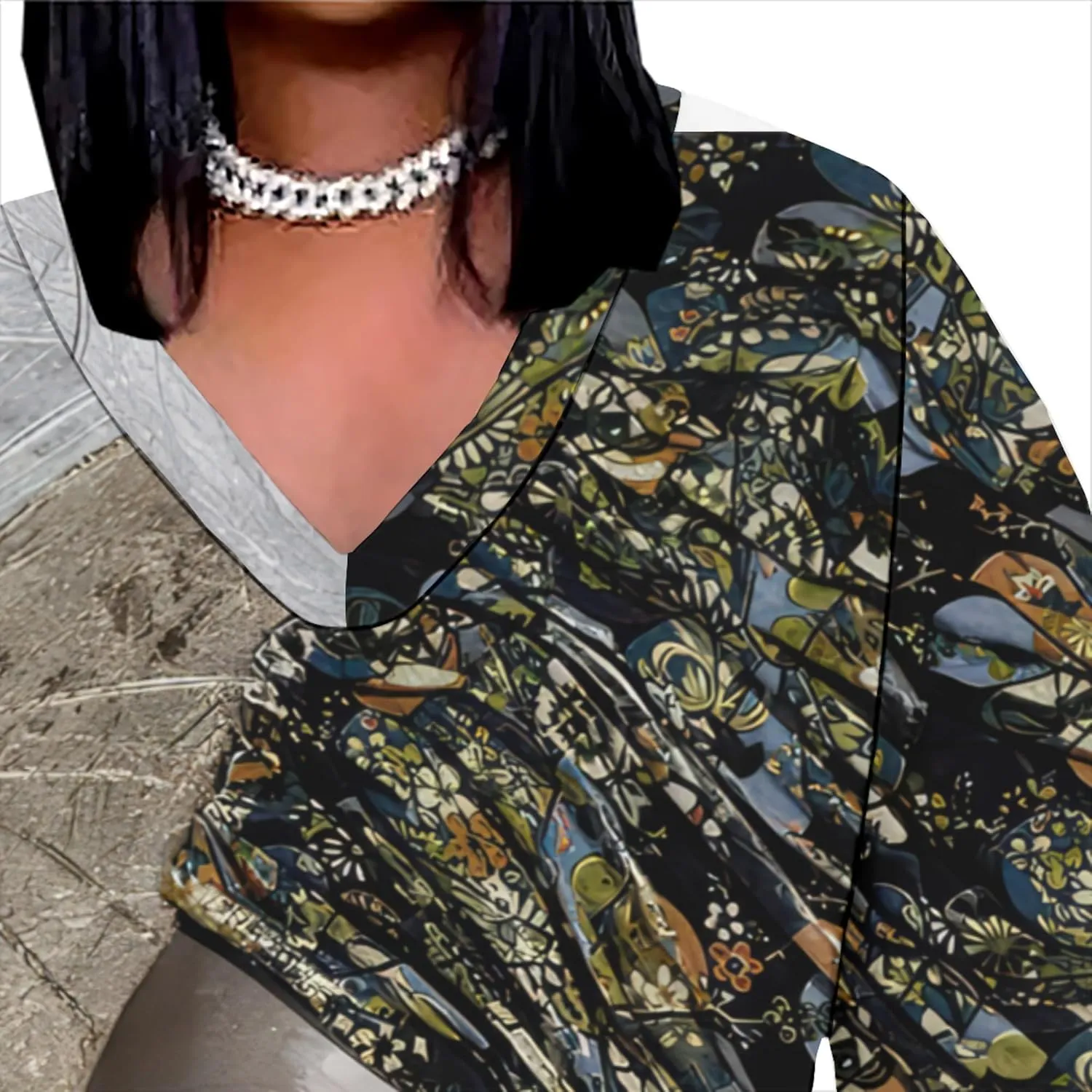 Women's Plus Size African Print Dresses Casual Loose Pocket Short Sleeve Long Maxi Dress