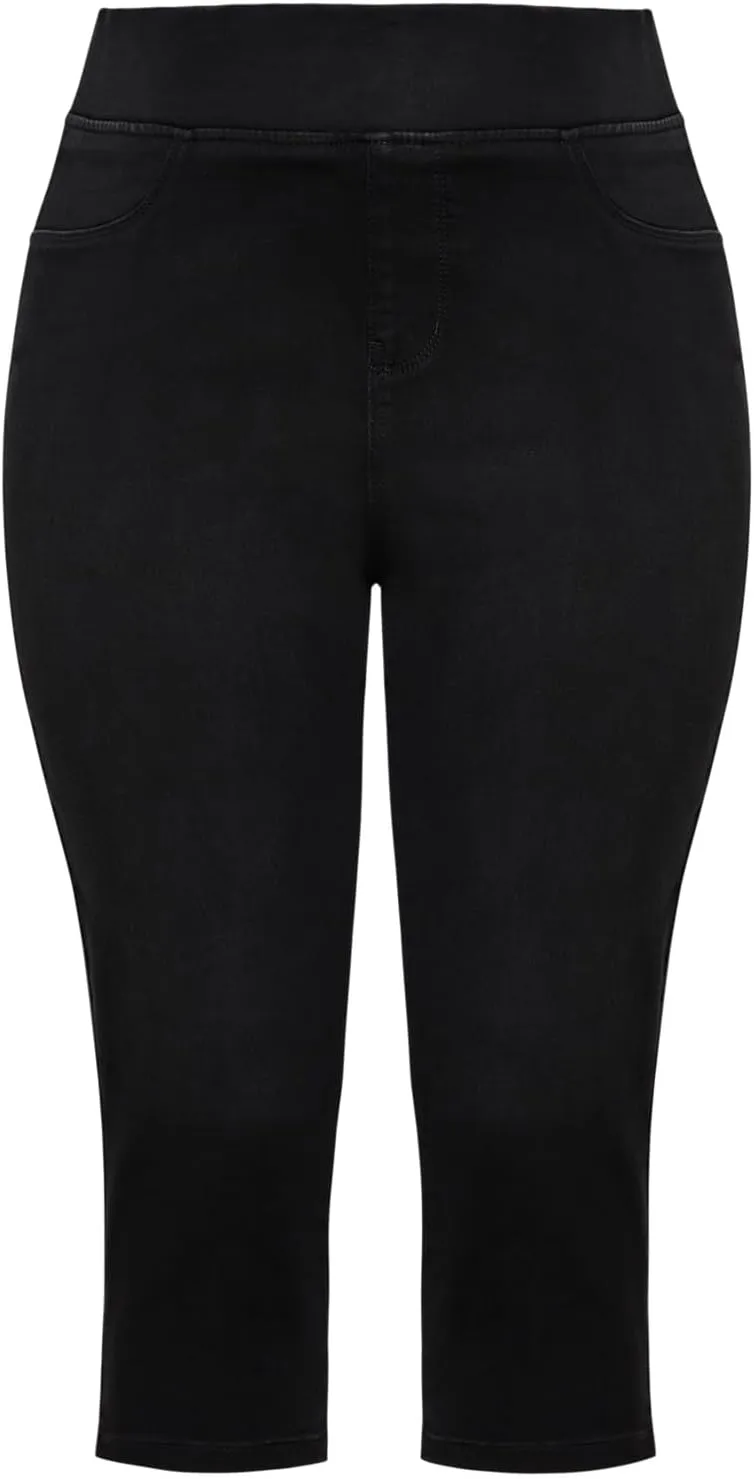 Women's Plus Size Pull On Cropped Denim Legging