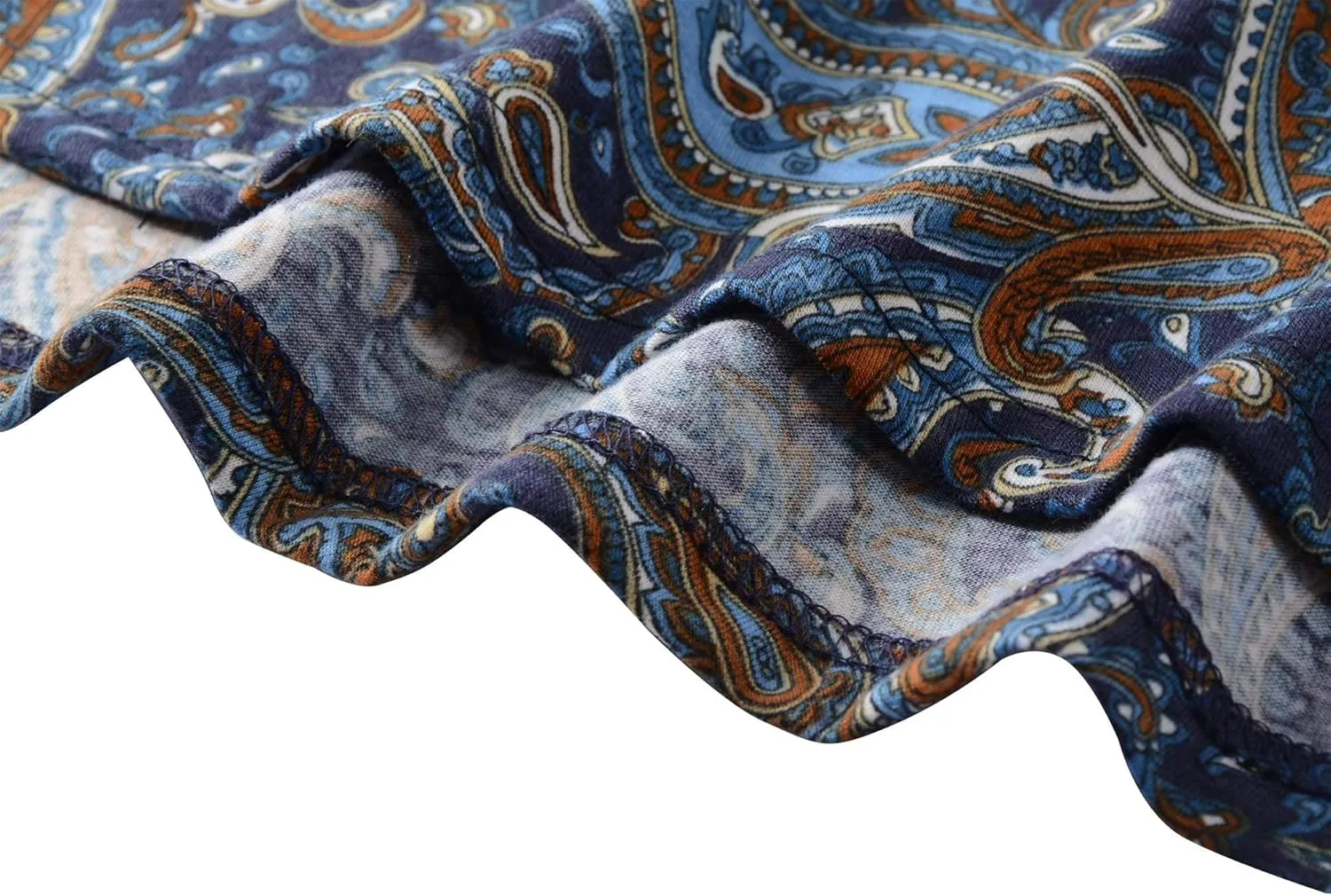 Women's Plus Size Swing Tunic Top 3/4 Sleeve Floral Flare T-Shirt