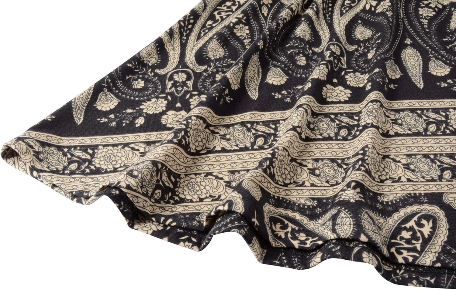 Women's Plus Size Swing Tunic Top 3/4 Sleeve Floral Flare T-Shirt