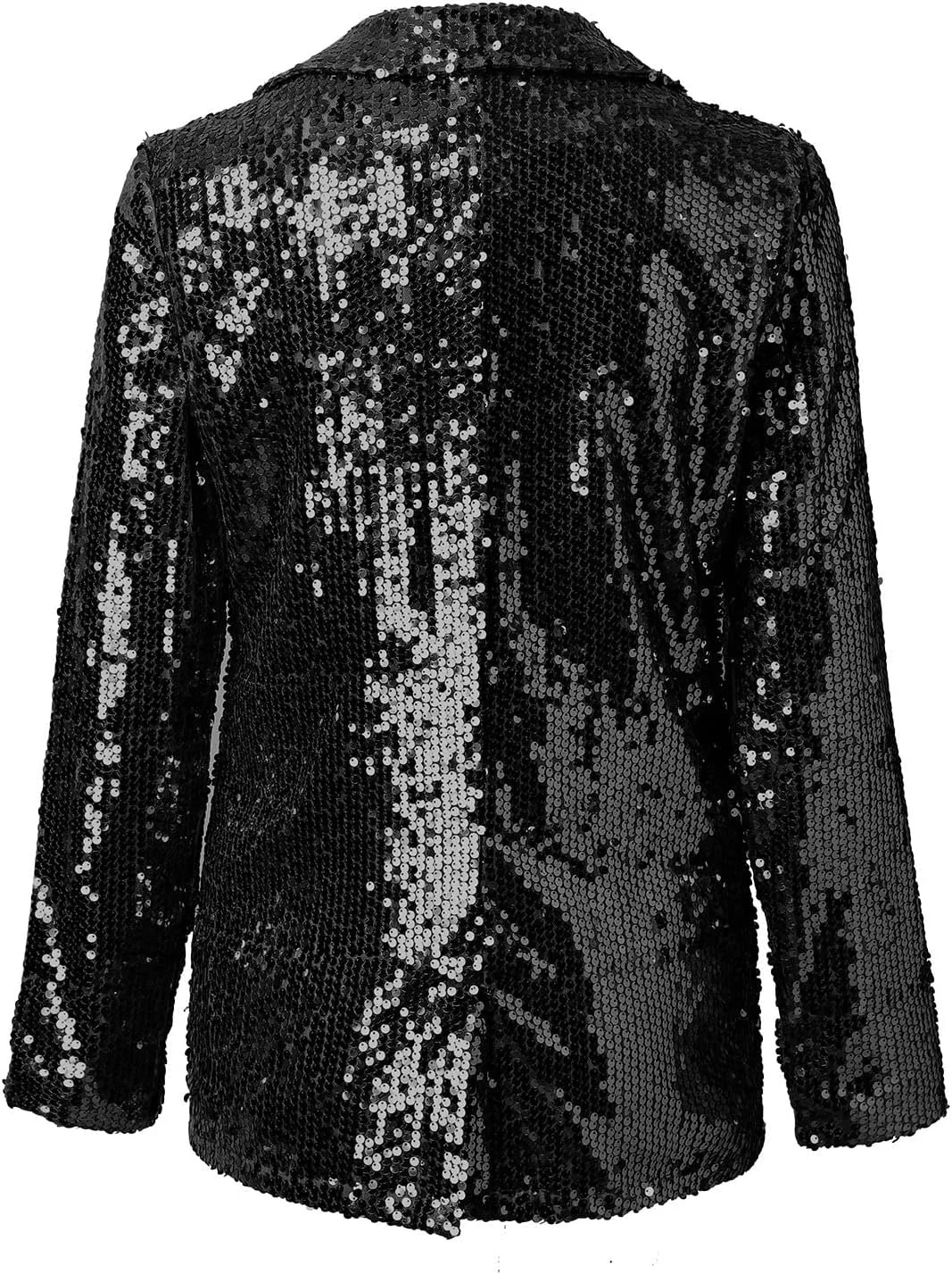 Women's Sequin Blazer Jacket Lightweight Casual Long Sleeves Cardigan Coat Evening Glitter Sparkle Sequins Shiny Outfit