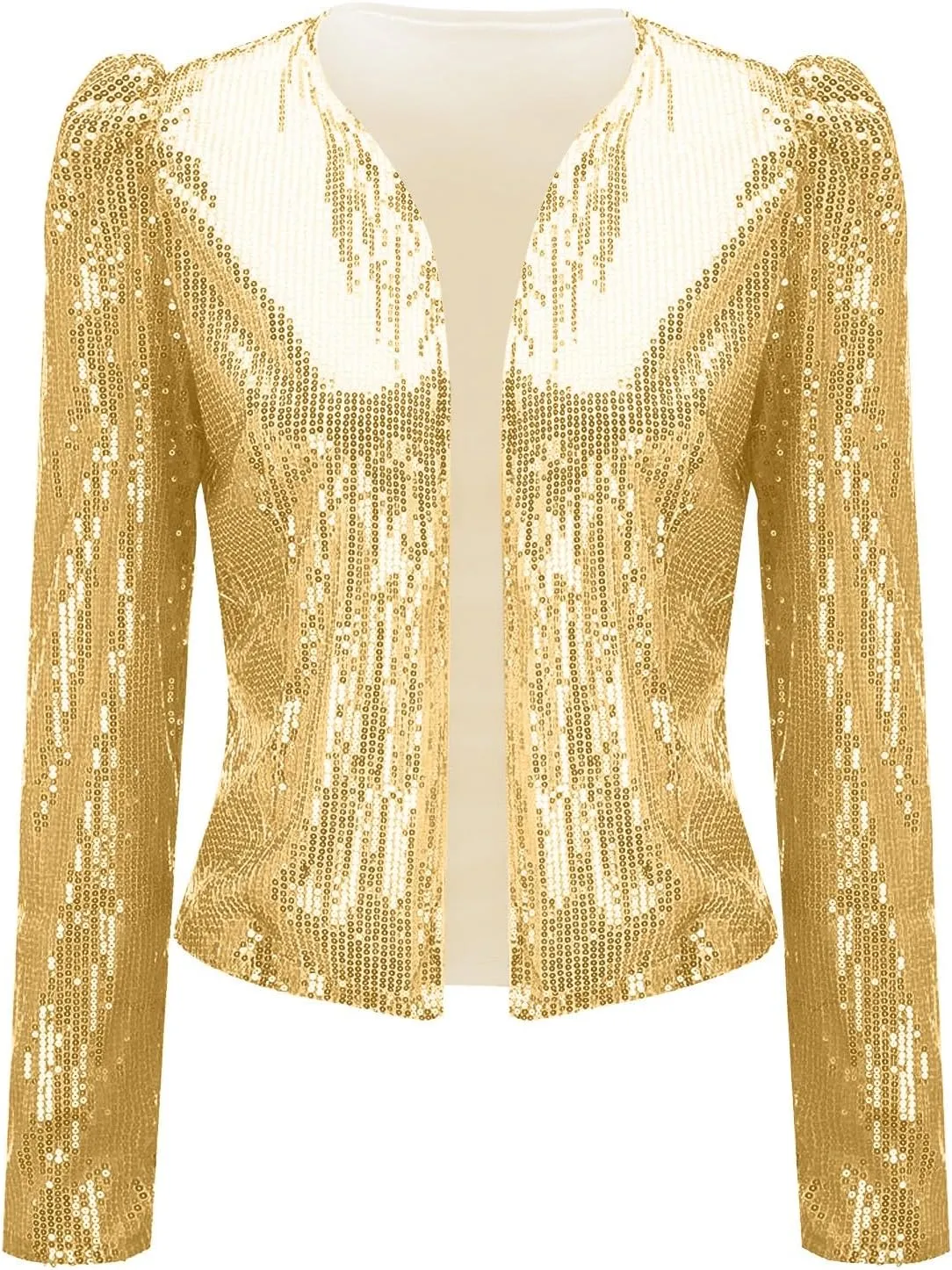 Women's Sequin Jackets Open Front Blazer Jacket Casual Long Sleeve Sparkly Cardigan 2025 Coat Mardi Gras Outfit