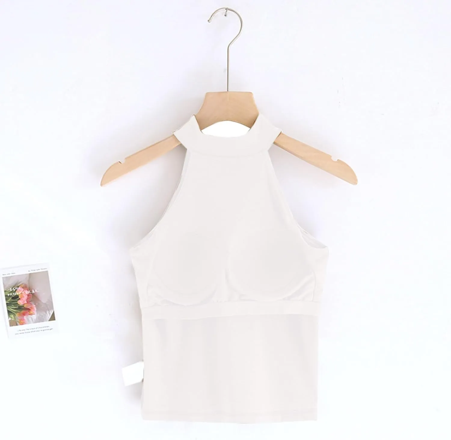 Women's Sleeveless Camisole Tank Tops High Neck Slim Fitted Blouse Summer Casual Tops Business Casual Tops for Ladies
