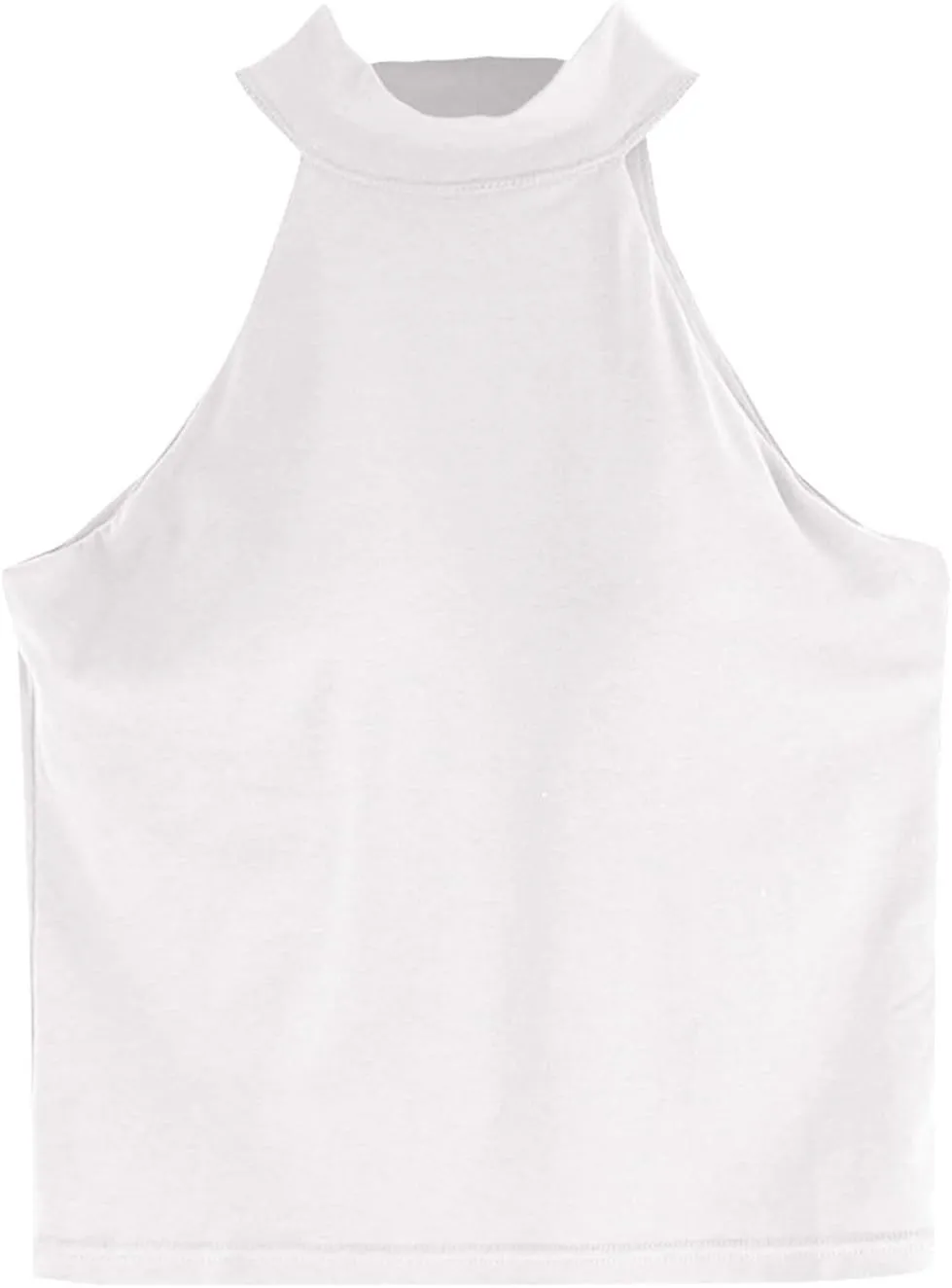 Women's Sleeveless Camisole Tank Tops High Neck Slim Fitted Blouse Summer Casual Tops Business Casual Tops for Ladies