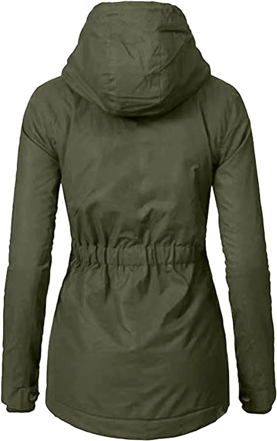 Women's Thickened Down Jacket Coats Fleece Lined Warm Parka4 Hooded Jacket 2024 Winter Outerwear