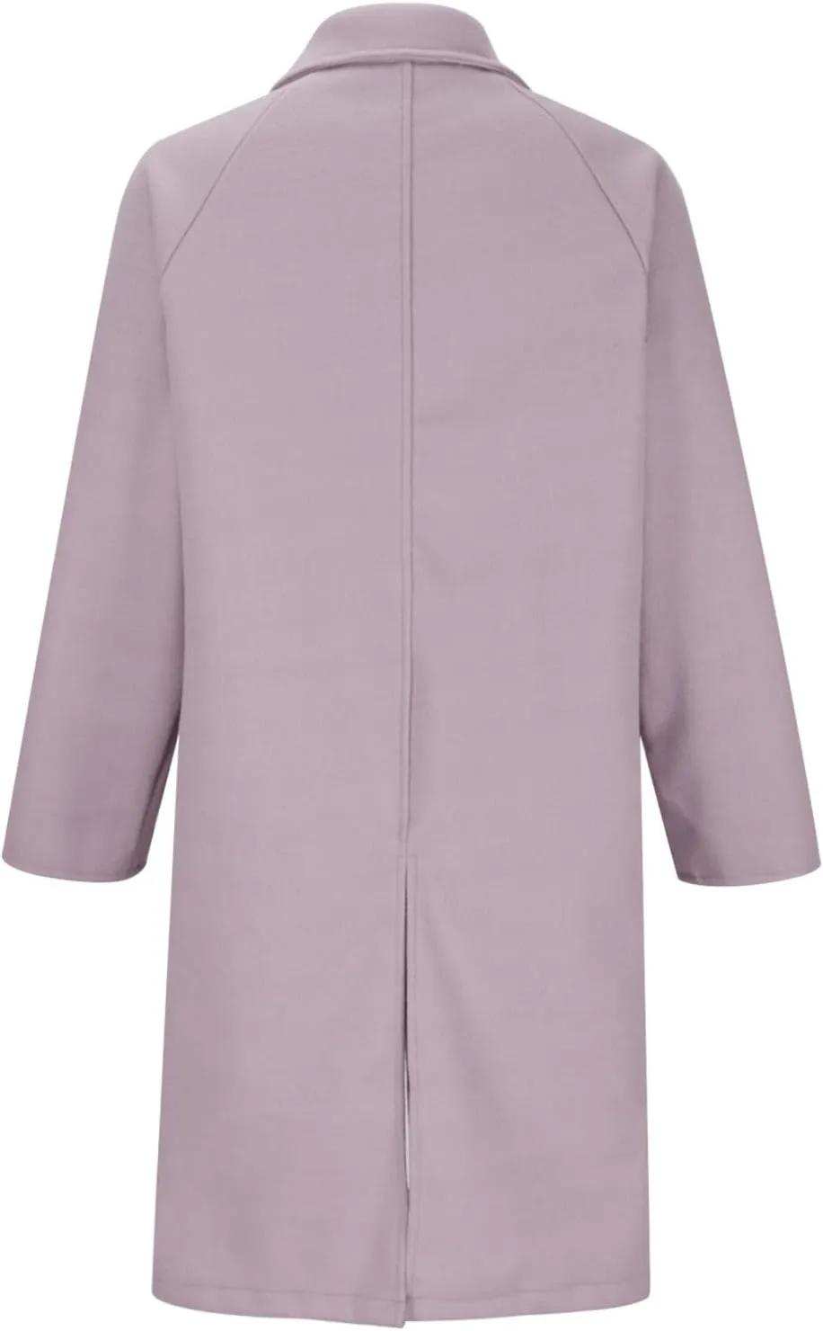 Womens Trench Coats Winter Wool Blend Peacoat Elegant Lapel Collar Double Breasted Overcoat With Pockets
