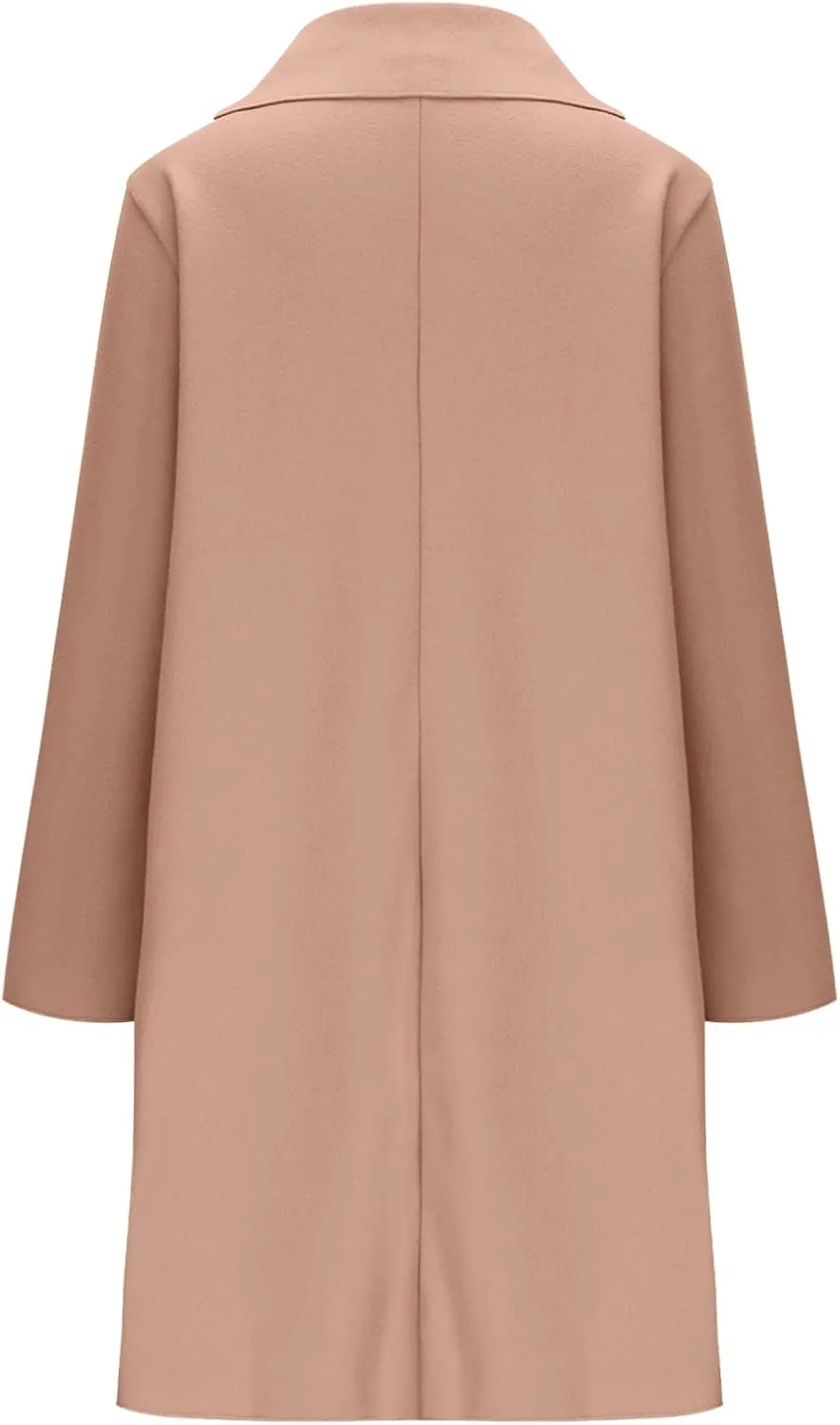 Wool Coat for Women Double Breasted Notch Lapel Trench Caot Elegant Mid-Long Windproof Warm Winter Jackets Outwear