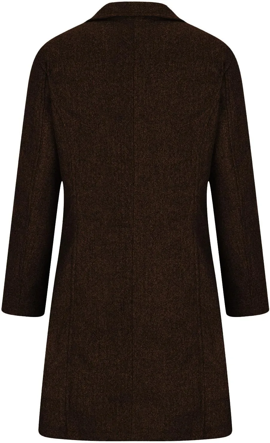 Wool Coats for Women Winter Thicken Wool Blend Pea Coat Stand Collar Single Breasted Casual Trench Coat Overcoat