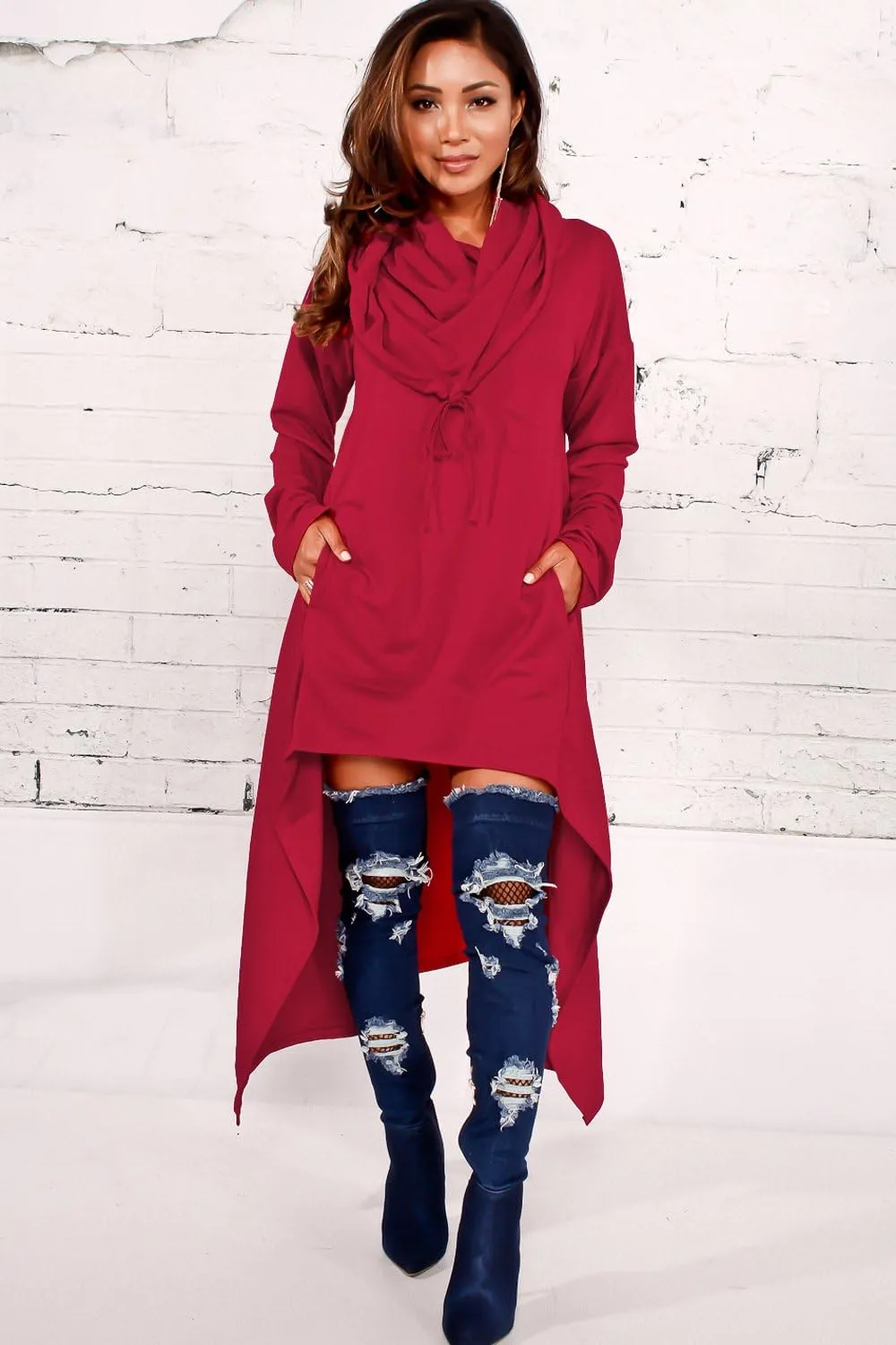 Xuan2Xuan3 Women Pullover Hoodies Sweatshirt Long Sleeve Oversize Top Shirt Dress
