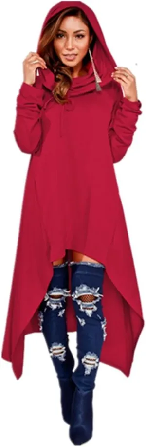 Xuan2Xuan3 Women Pullover Hoodies Sweatshirt Long Sleeve Oversize Top Shirt Dress