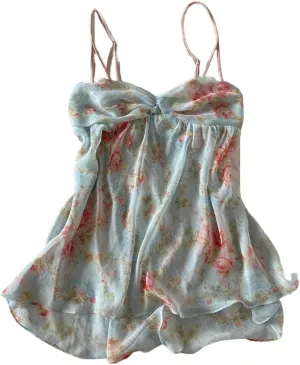 Y2k Tank Top Coquette Cami Women Summer Lace Spaghetti Strap Bow Tops Crop Cute Camisole