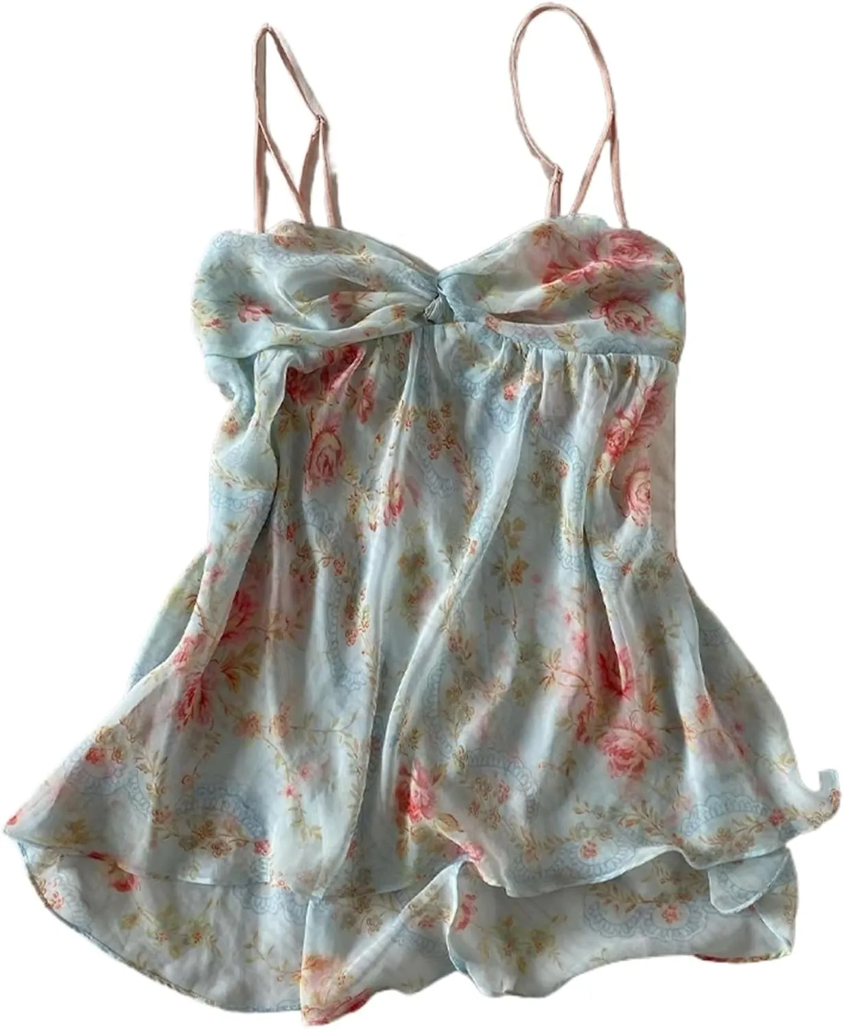 Y2k Tank Top Coquette Cami Women Summer Lace Spaghetti Strap Bow Tops Crop Cute Camisole