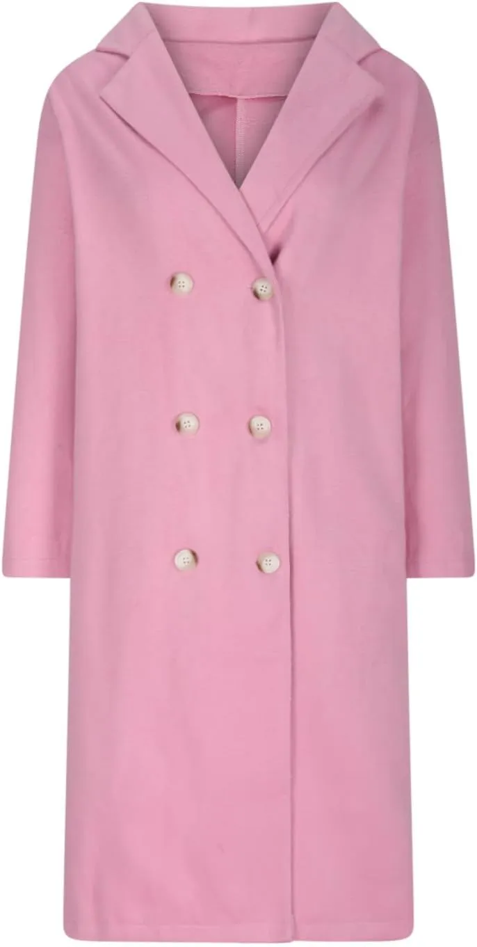 YRAETENM Winter Trench Coat Women Classic Double Breasted Wool Pea Coat Fashion Elegant Notched Lapel Warm Overcoat Jacket