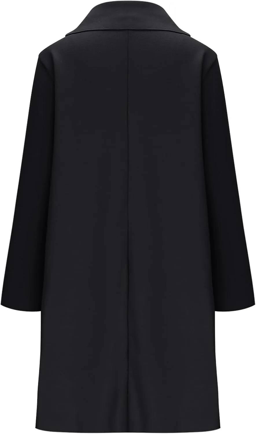 YRAETENM Womens Long Cardigan Sweaters Oversized Lapel Collar Wool Blend Jackets Casual Lightweight Mid Length Trench Coats